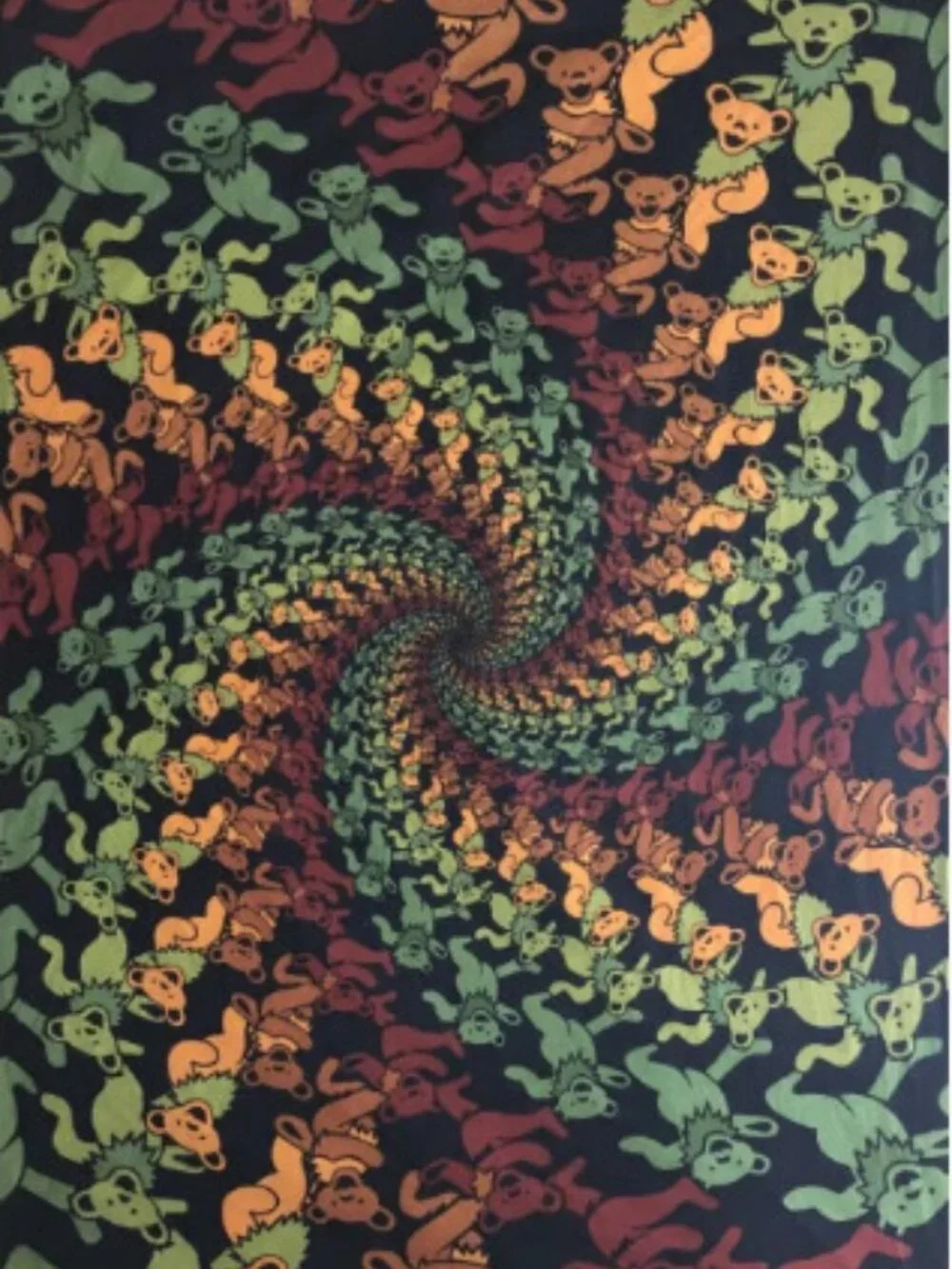 Grateful Dead Dancing Bears Wood Spiral Tapestry~ 30